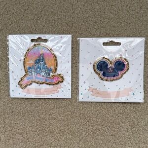 Stoney Clover Lane 2 patches - Walt Disney World Disney Parks Castle Mickey NWT